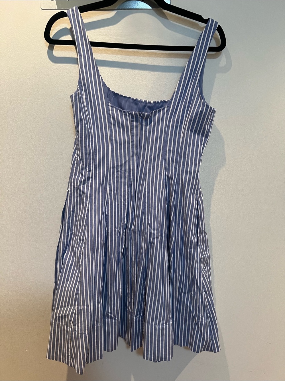 Cynthia Rowley Blue and White Striped Sleeveless Sundress - Picture 3 of 4